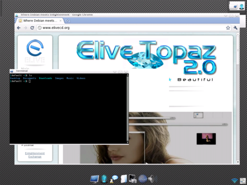 glimpse of desktop running chrome and terminal